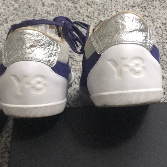 Y-3 Men's Purple and White Sneakers  Size US 8.5 - Picture 7 of 9